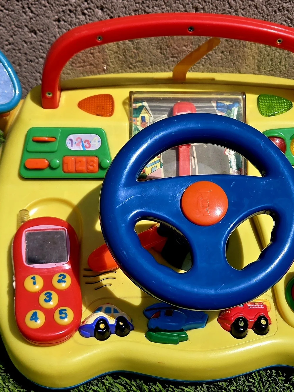 Kids Interactive Steering Wheel Playset - Yellow & Blue